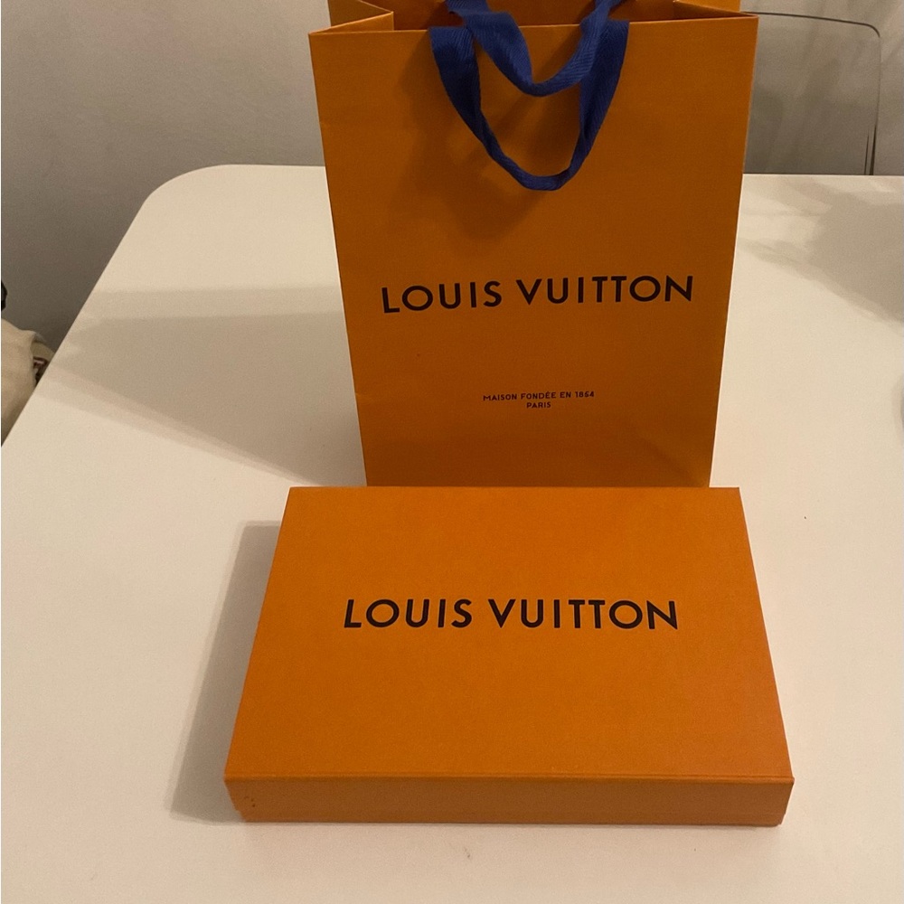 Louis Vuitton paper bag and box